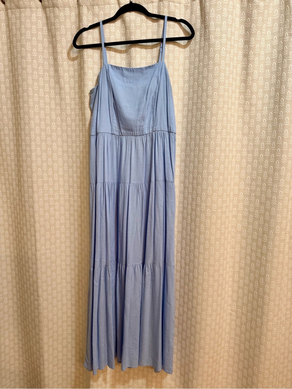 Kohl's Light Blue Tiered Maxi Dress with Spaghetti Straps